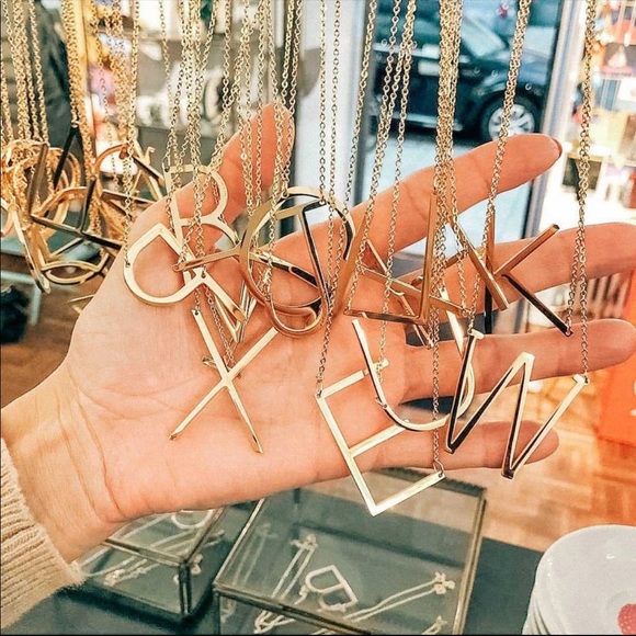 Rose Gold Color “N” Letter Name Initial Necklace - Picture 4 of 4